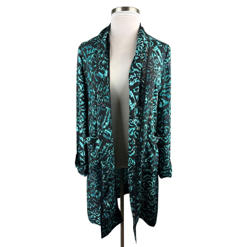 Diane Von Furstenberg Valeria Printed Belted Wrap Jacket Dress Snake Print Med M - Picture 3 of 16